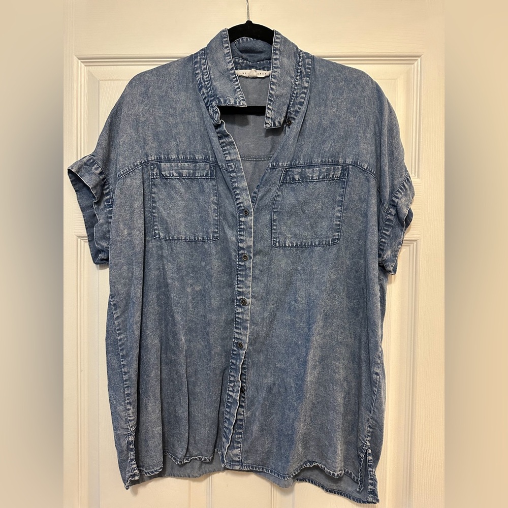 Denim Button-Up Shirt